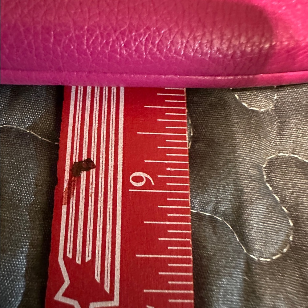 Hot Pink Leather Wristlet Bag - Picture 4 of 8